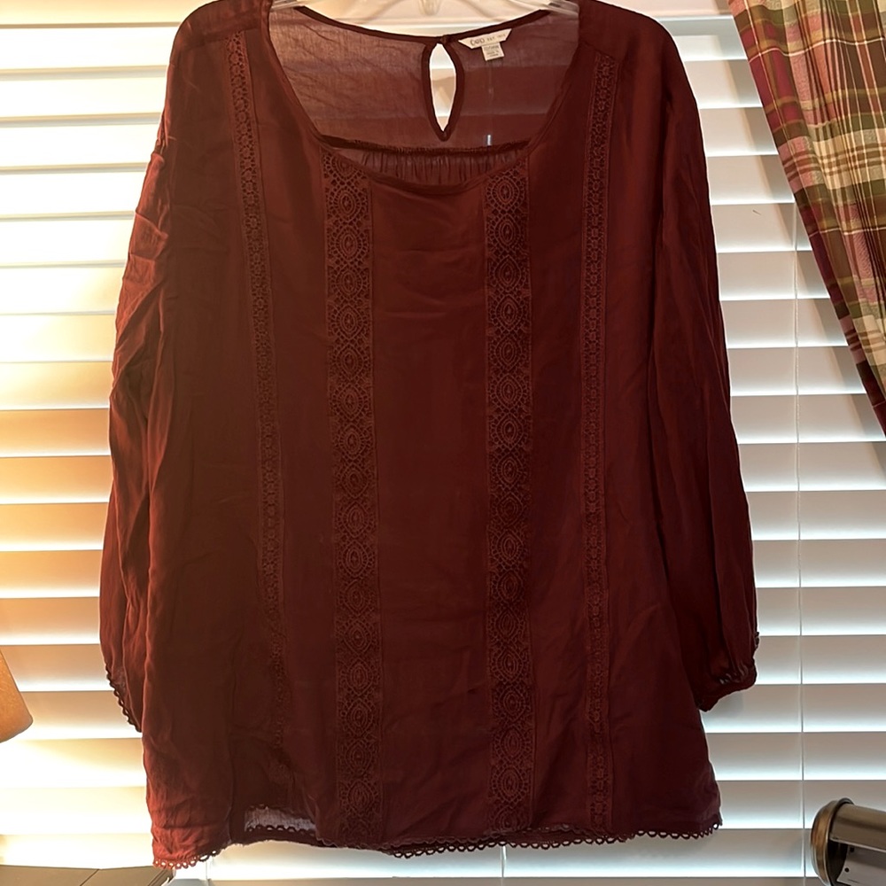 Burgundy Blouse